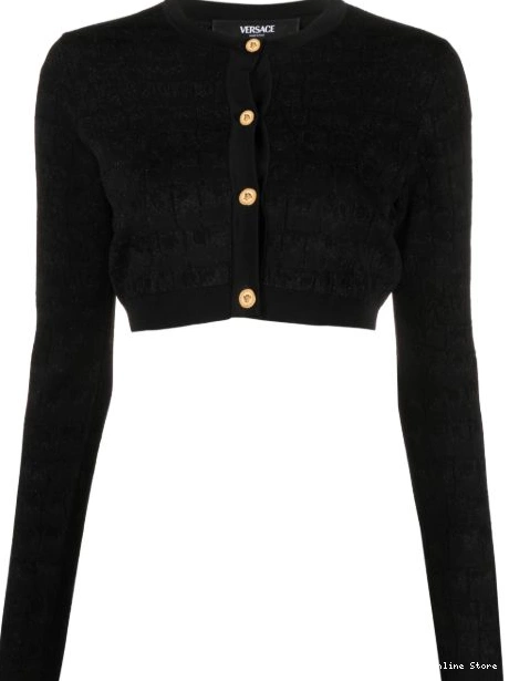 Cheap Versace cardigan croc-jacquard Women cropped 0424